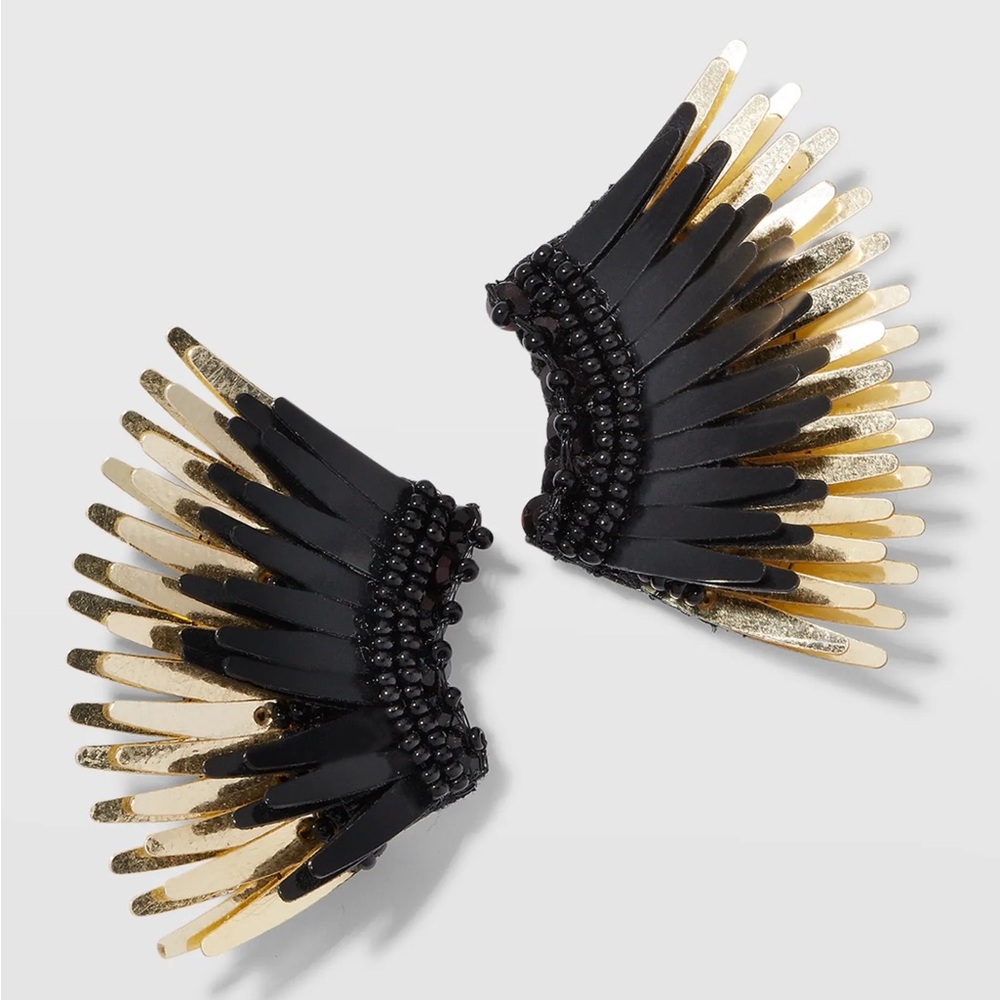 Mignonne Gavigan Mini Madeline Statement Earrings (Black / Gold)